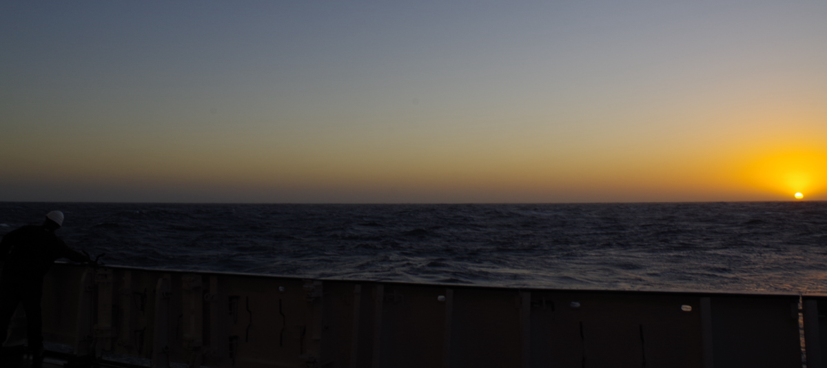 Sunset at sea